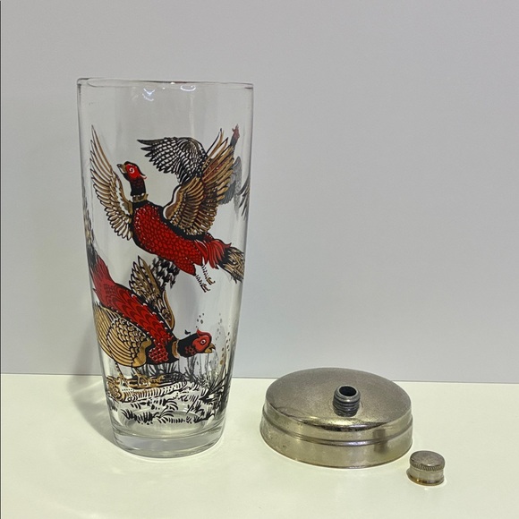 Vintage MCM Hazel-Atlas Pheasant Cocktail Shaker - Picture 2 of 3